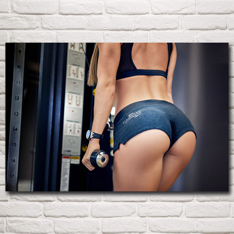 Woman Weightlifting Fitness Poster Decoration Painting