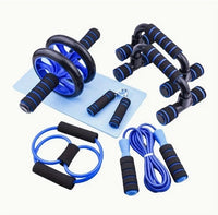 Juego de 7 piezas para entrenamiento de fuerza: correas, 2 herramientas para flexiones, fortalecedor de agarre, cuerda de tensión tipo 8, cuerda para saltar y almohadilla para arrodillarse