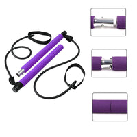 Barra de Pilates para Yoga Fitness Accesorios de gimnasio portátiles Bandas de resistencia elásticas deportivas para equipos de entrenamiento en casa
