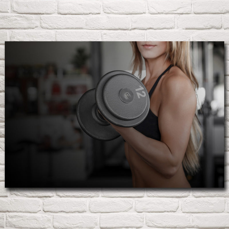 Woman Weightlifting Fitness Poster Decoration Painting