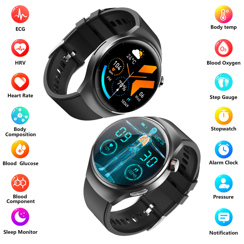 Fashion Smart Watch For Men Women Healthy Mornitoring Ips Screen Fitness Tracker With Bluetooth Call IP67 Waterproof Heart Rate Sleep SpO2 Monitor Pedometer Multiple Sports For Android IOS