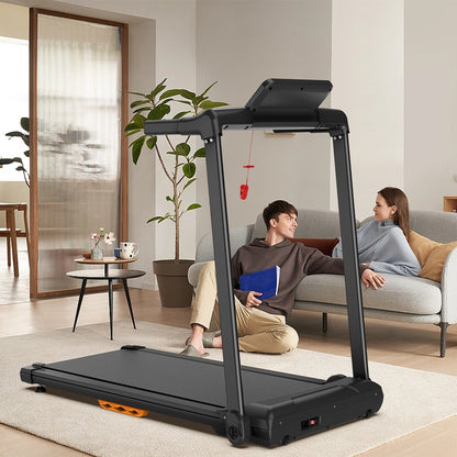 Walking Mat Treadmills Portable For Home & Office LED Display, 265 LB Capacity, Space-Saving Compact Walking Jogging Running Machine