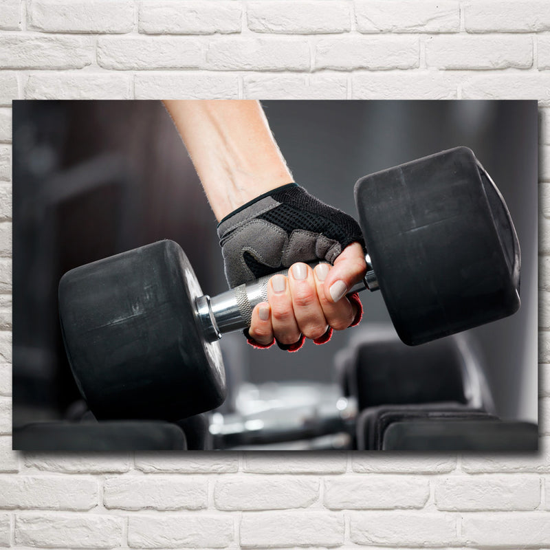 Woman Weightlifting Fitness Poster Decoration Painting