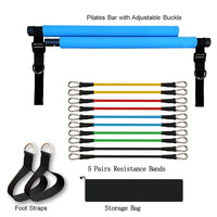 Barra de Pilates para Yoga Fitness Accesorios de gimnasio portátiles Bandas de resistencia elásticas deportivas para equipos de entrenamiento en casa