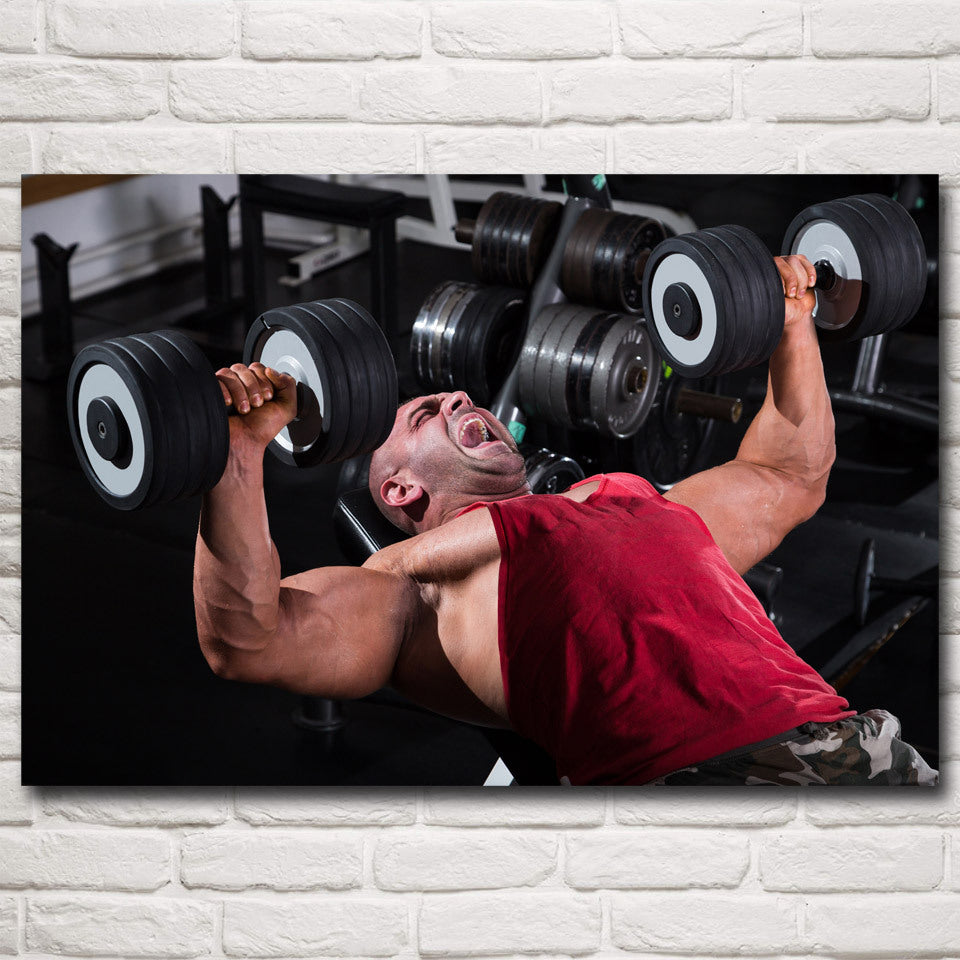 Woman Weightlifting Fitness Poster Decoration Painting