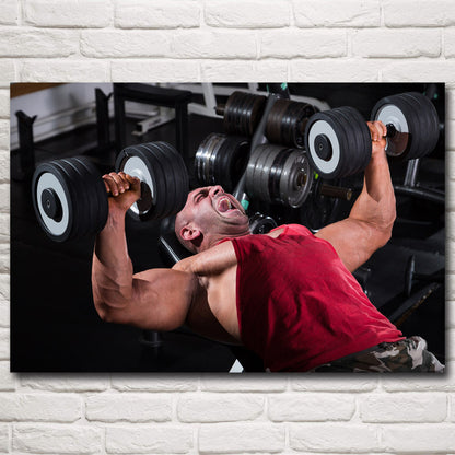 Woman Weightlifting Fitness Poster Decoration Painting