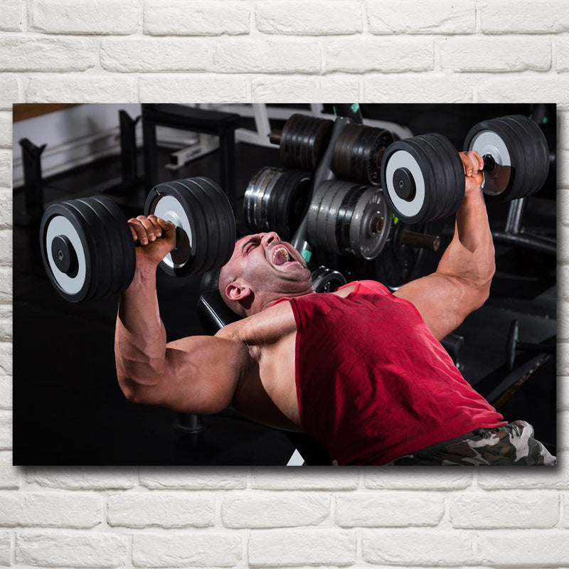 Woman Weightlifting Fitness Poster Decoration Painting